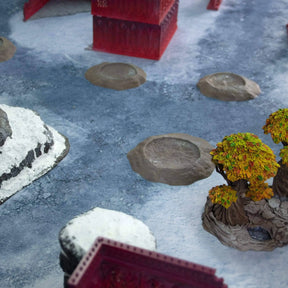crank-wargame Battle mat ROCK & Snow - 48x48 - Game mat Wargame
