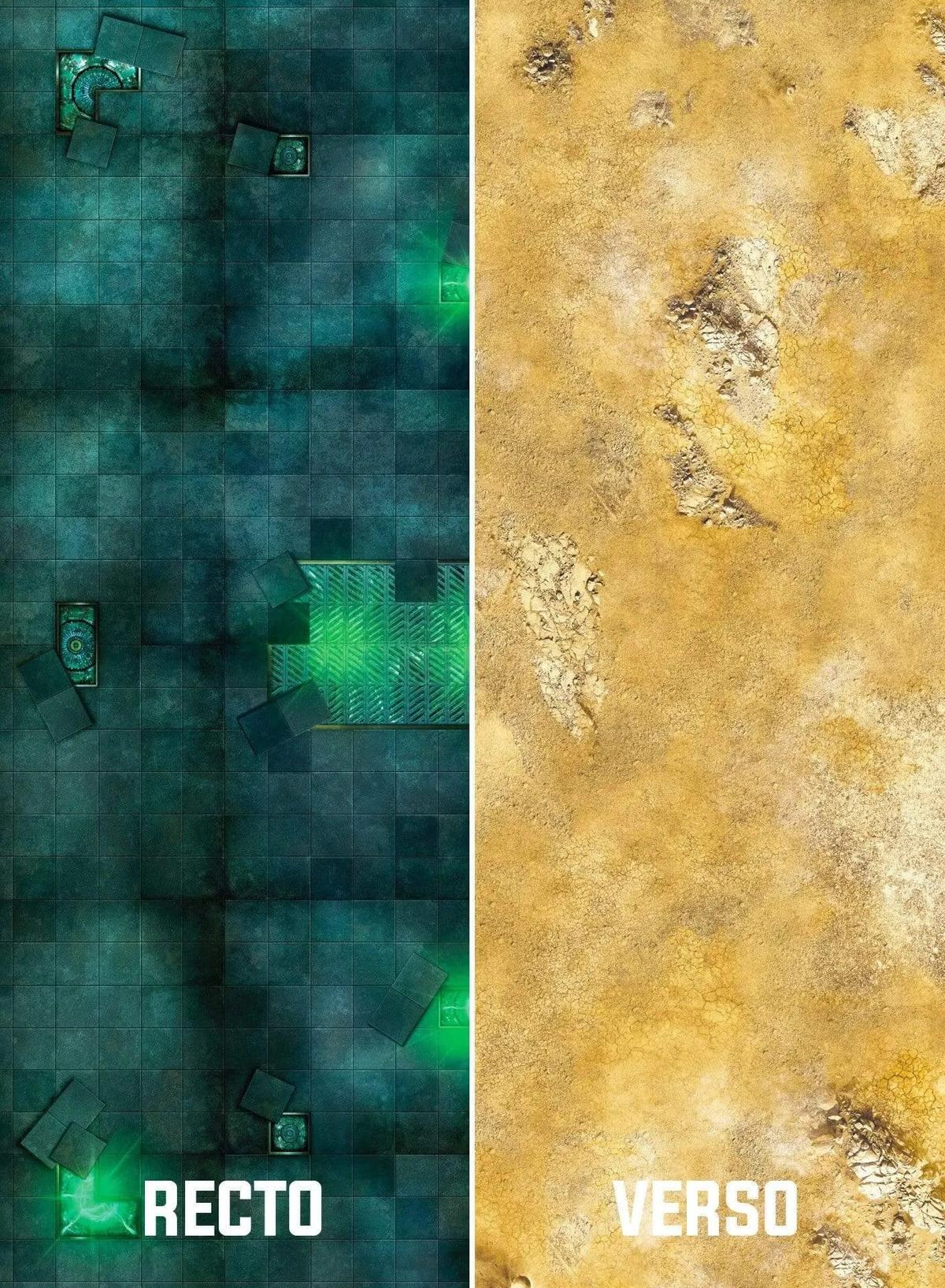crank-wargame Battle mat Tech Zone & Desert - 72X48 - Tapis de jeu Recto Verso