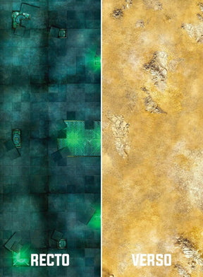 crank-wargame Battle mat Tech Zone & Desert - 72X48 - Tapis de jeu Recto Verso