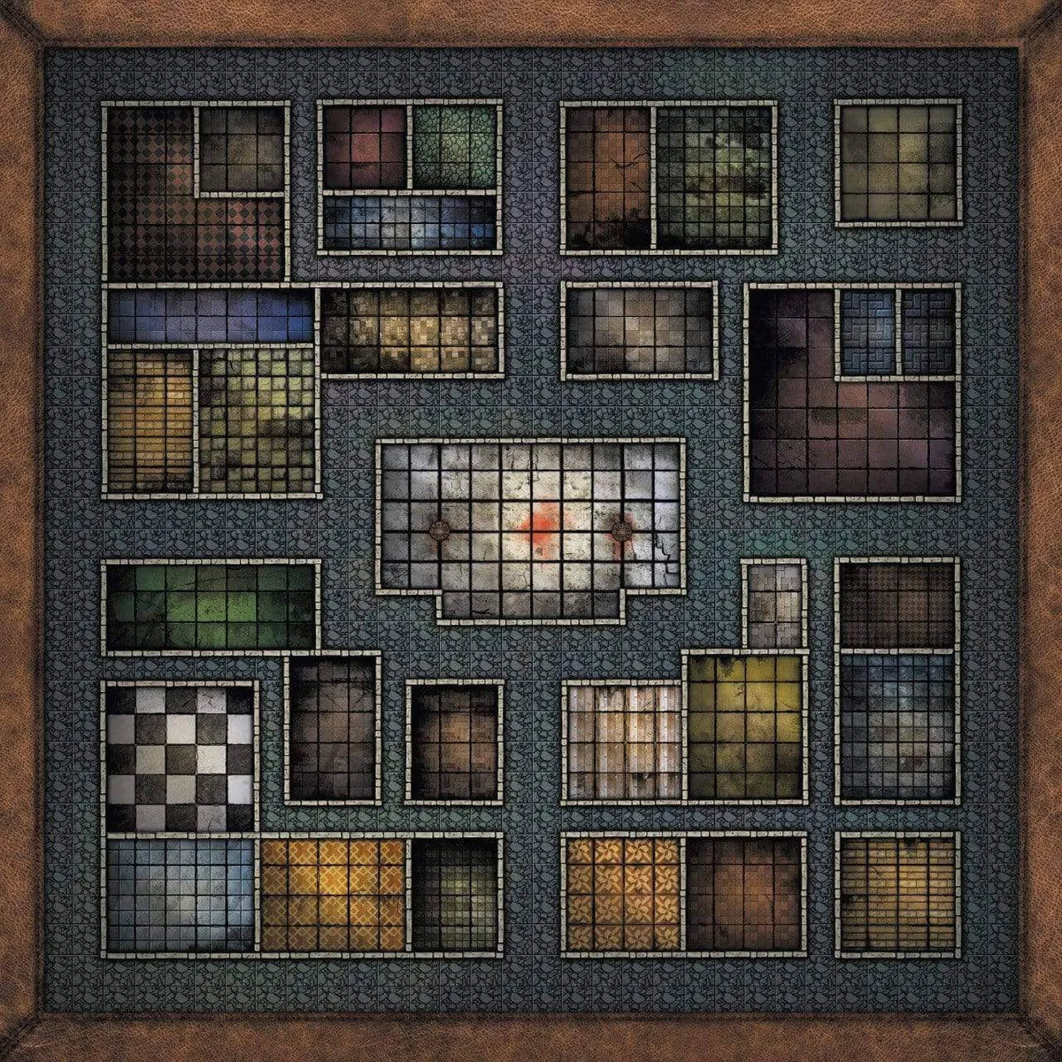 crank-wargame Battle mat Donjon The Quest - tapis de jeux en mousepad 120cm x 120cm