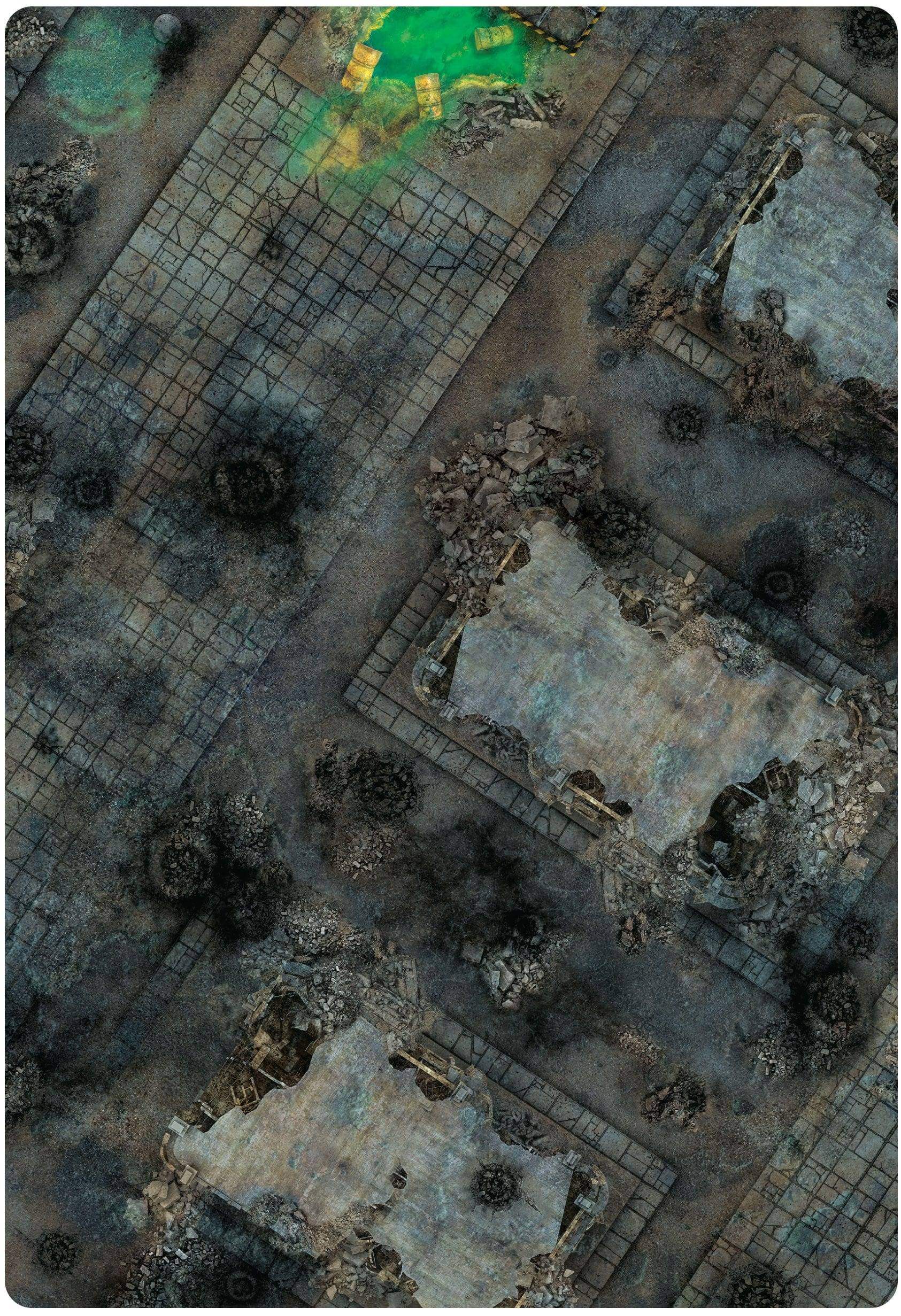 Mars / Street - Recto / Verso -44x30 game mat battle mats play mats tapis jeu crank-wargame