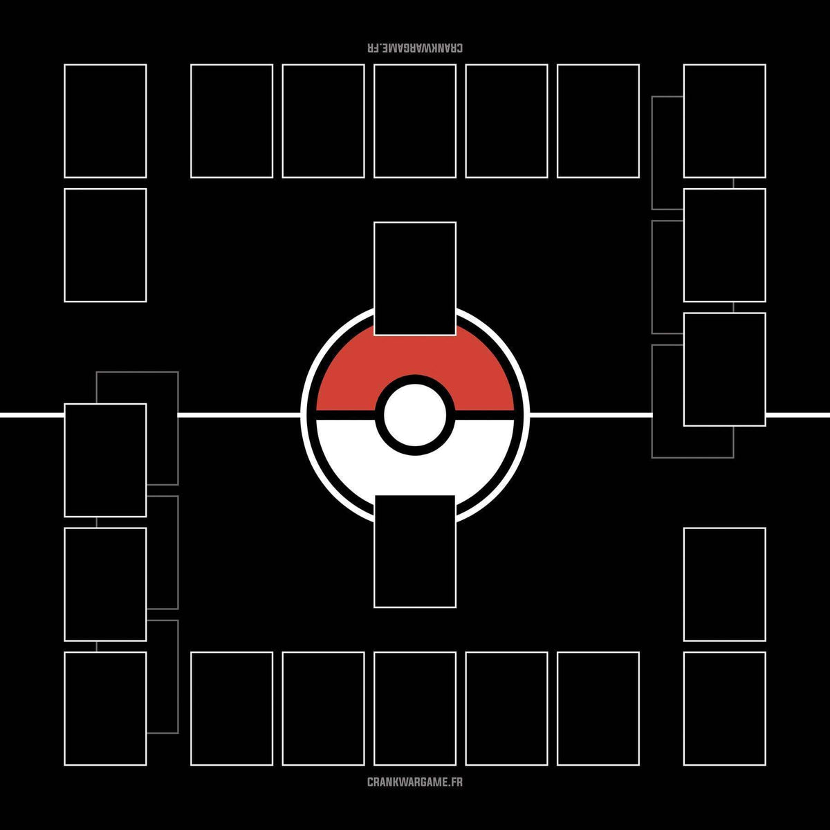 crank-wargame Battle mat Tapis de jeu 2 joueurs pour carte Pokemon