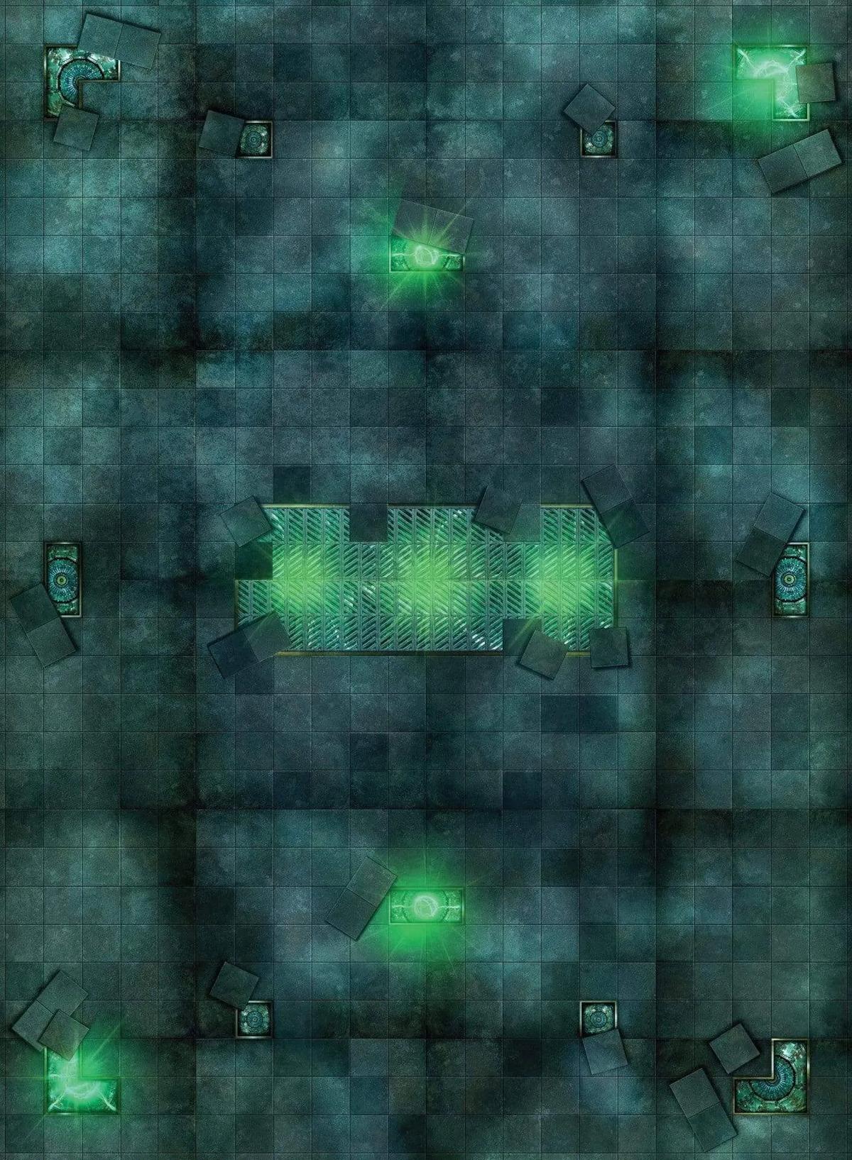 crank-wargame Battle mat Tech zone - 44x60 - Zone de bataille Wh40k V9