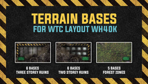 Zone de terrain "Forests + Buildings" Layout WTC40k - 17 pièces game mat battle mats play mats tapis jeu crank-wargame
