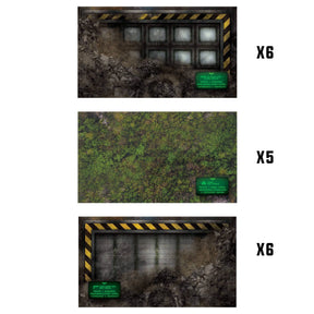 Zone de terrain "Forests + Buildings" Layout WTC40k - 17 pièces game mat battle mats play mats tapis jeu crank-wargame